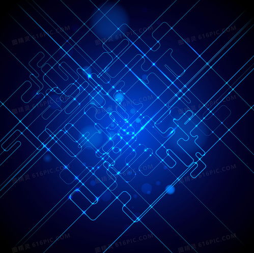 矢量幾何與藍(lán)色科技 背景圖像的數(shù)字藝術(shù)與技術(shù)內(nèi)涵